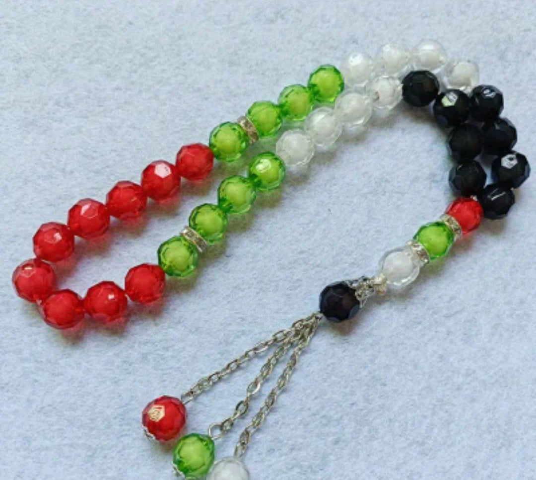 Bracelet tasbih Palestine 33 perles - Miss Perles Créations Bracelet tasbih Palestine 33 perles - Miss Perles Créations